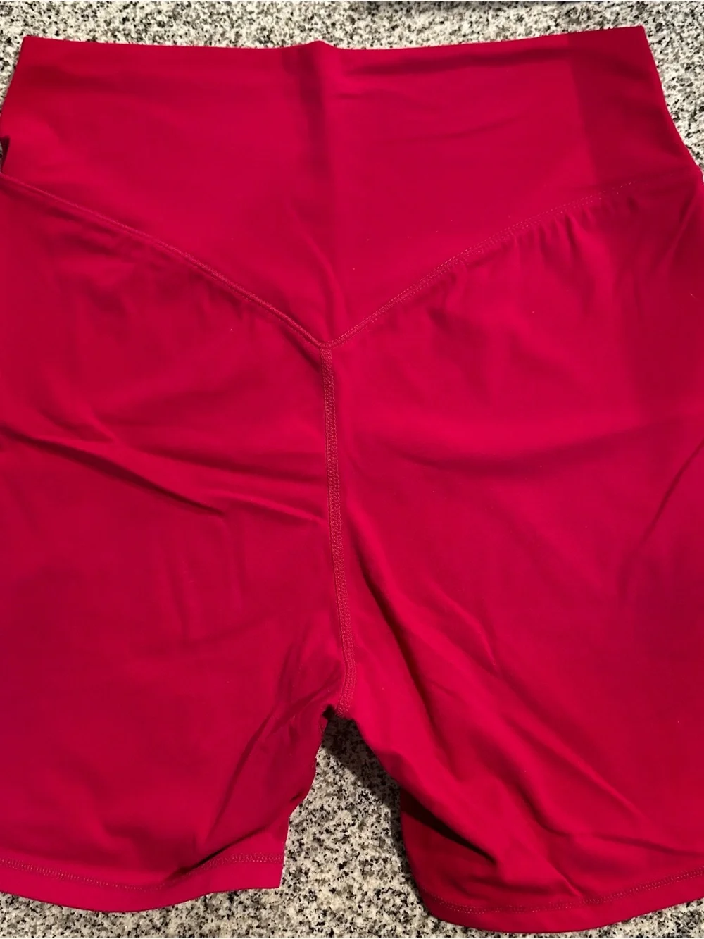 High-Rise Women's Bike Shorts in Vibrant Red